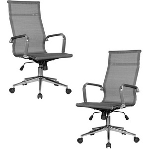 Изображение товара Набор 2 шт Офисное кресло для персонала DOBRIN CARTER (серый)