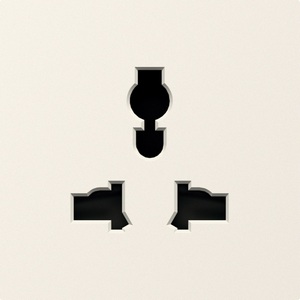 Изображение товара Накладка для розетки мультистандарт, со шторками 16A 250 В~, матовый кремовый Donel A07 DE11631