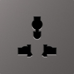 Изображение товара Накладка для розетки мультистандарт, со шторками 16A 250 В~, матовый титан Donel A07 DE11645