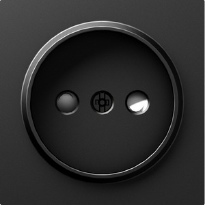 Изображение товара Накладка для розетки без заземления, со шторками 16A 250 В~, матовый карбон IP30 Donel A07 DE21630