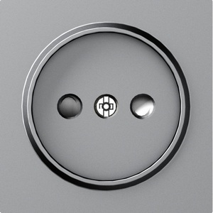 Изображение товара Накладка для розетки без заземления, со шторками 16A 250 В~, матовый серый IP30 Donel A07 DE21640