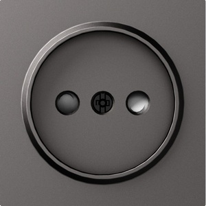 Изображение товара Накладка для розетки без заземления, со шторками 16A 250 В~, матовый титан IP30 Donel A07 DE21645