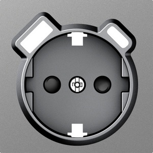 Изображение товара Накладка для розетки Schuko с зарядным устройством USB A+C, со шторками 16A 250В, сталь Donel A07 DE22937