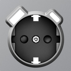 Изображение товара Накладка для розетки Schuko с зарядным устройством USB A+C, со шторками 16A 250В, матовый серый Donel A07 DE22940