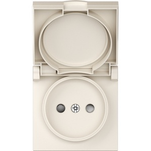 Изображение товара Накладка для розетки без заземления, с крышкой, 16A 250 В~, матовый кремовый IP44 Donel A07 DE43431