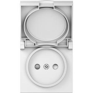 Изображение товара Накладка для розетки без заземления, с крышкой, 16A 250 В~, матовый белый IP44 Donel A07 DE43433