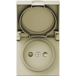 Изображение товара Накладка для розетки без заземления, с крышкой, 16A 250 В~, шампань IP44 Donel A07 DE43451
