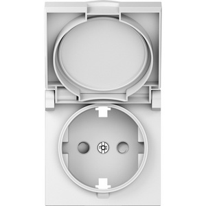 Изображение товара Накладка для розетки Schuko с заземлением, с крышкой, 16A 250 В~, матовый белый IP44 Donel A07 DE45433