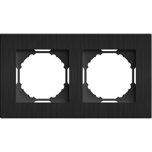 Изображение товара Рамка 2-я, Natural чёрный алюминий Donel A07 DEN212BA