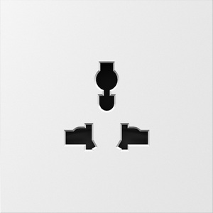 Изображение товара Накладка для розетки мультистандарт, со шторками 16A 250 В~, матовый белый Donel S08 DS11633