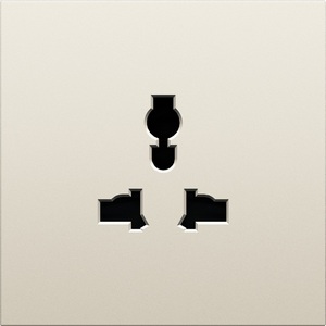 Изображение товара Накладка для розетки мультистандарт, со шторками 16A 250 В~, слоновая кость Donel S08 DS11655