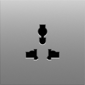 Изображение товара Накладка для розетки мультистандарт, со шторками 16A 250 В~, серый графит Donel S08 DS11659