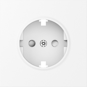 Изображение товара Накладка для розетки Schuko с заземлением, со шторками 16A 250 В~, глянцевый белый Donel S08 DS22003