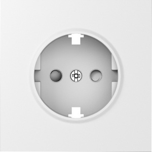 Изображение товара Накладка для розетки Schuko с заземлением, со шторками 16A 250 В~, матовый белый Donel S08 DS22033