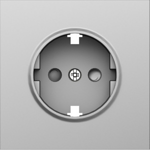 Изображение товара Накладка для розетки Schuko с заземлением, со шторками 16A 250 В~, сталь Donel S08 DS22037