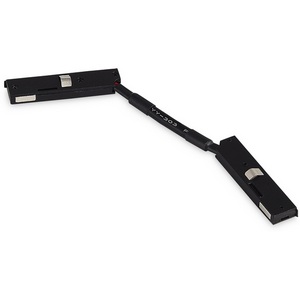 Изображение товара Токопроводящий соединитель для шинопроводов Slim Line Mini, DC 24В Donolux Slim Line Mini Connector 90 DLSM B1