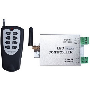 Изображение товара Контроллер с дистанционным пультом управления для одноцветных и двухцветных лент DL-18289 Donolux DL-18289/Double 12/24V