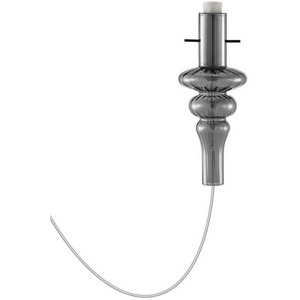 Изображение товара Декоративный стеклянный элемент Donolux Cascata Glass DL20751 Smoky Brushed black дымчатый с патроном 1хЕ14 40Вт провод 2000 мм