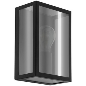 Изображение товара Настенный уличный светильник Eglo Alamonte Smoke 33627 1x40W(E27) IP44 сталь, черный, стекло, черный, прозрачный
