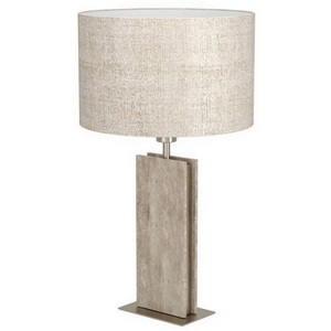 Изображение товара Настольная лампа Eglo Belesar 390408 1x40W E27 сталь никель мат, натуральный, текстиль