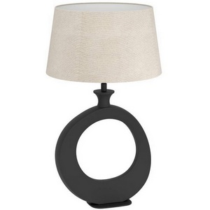 Изображение товара Настольная лампа Diezma Eglo 390423 1x60W(E27) сталь, черный, текстиль, натуральный