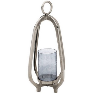 Изображение товара Подсвечник Eglo Ibusuki 422118 H620, D330, алюминий/стекло, цвет никель, синий