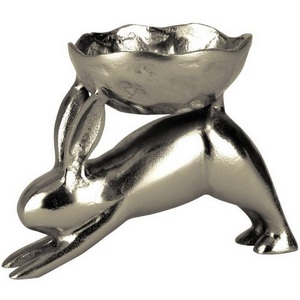 Изображение товара Статуэтка Заяц с чашей Eglo Ambalava 427301 L200, B120, H150, алюминий, никель