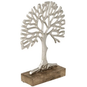 Изображение товара Фигурка дерево Eglo Kemaman 427562 L170, B50, H220 алюминий, дерево никель, натуральный