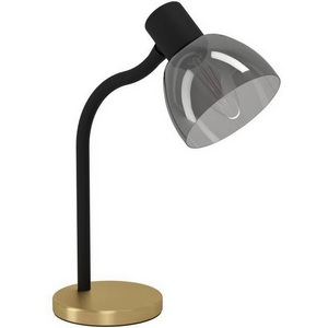 Изображение товара Настольная лампа Eglo Macere 901062 1х60W (E27) сталь, черный, текстиль, белый /тонированный