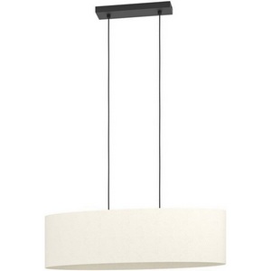 Изображение товара Подвесной светильник Eglo Febres 901261 2х60(E27), сталь, черный, текстиль, белый