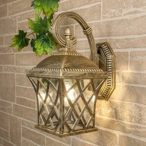 Изображение товара Настенный уличный фонарь IP44 черное золото Elektrostandard Cassiopeya D