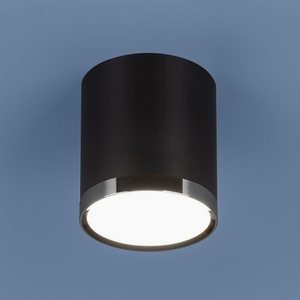 Изображение товара Накладной светильник светодиодный круглый 4000 к DLR024 6W 4200K черный матовый Elektrostandard DL