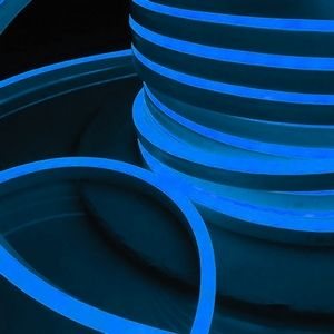 Изображение товара Светодиодная лента LS001 220V Elektrostandard Гибкий неон 9,6W 120Led 2835 IP67 односторонний синий, 50 м