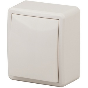 Изображение товара Выключатель накладной одноклавишный (слоновая кость) ЭРА 11-1201-02