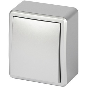 Изображение товара Выключатель накладной одноклавишный (алюминий) ЭРА 11-1201-03