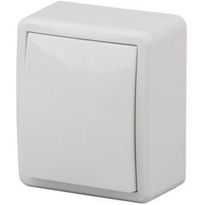 Изображение товара Проходной переключатель накладной одноклавишный (белый) ЭРА 11-1203-01