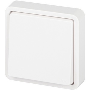 Изображение товара Проходной переключатель одноклавишный встраиваемый (белый) IP55 ЭРА 11-1523-01