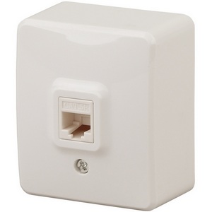 Изображение товара Розетка накладная Ethernet RJ-45 (слоновая кость) ЭРА 11-3203-02