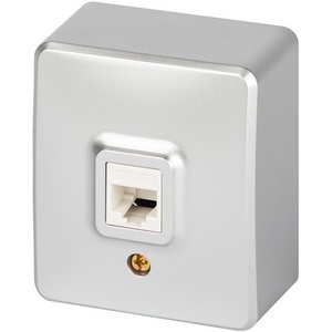 Изображение товара Розетка накладная Ethernet RJ-45 (алюминий) ЭРА 11-3203-03