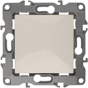 Изображение товара Выключатель встраиваемый одноклавишный (слоновая кость) ЭРА 12-1101-02