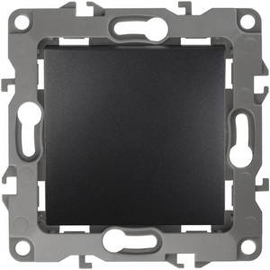 Изображение товара Проходной переключатель одноклавишный встраиваемый (антрацит) ЭРА 12-1108-05