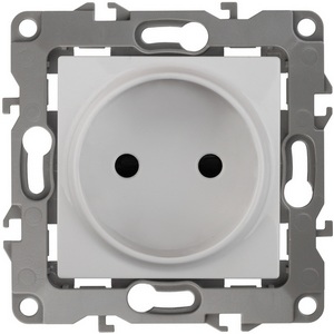 Изображение товара Розетка встраиваемая без заземления (белый) ЭРА 12-2105-01