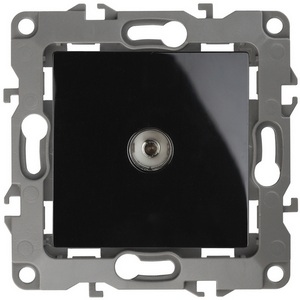 Изображение товара ТВ-розетка встраиваемая (черный) ЭРА 12-3101-06