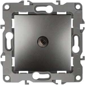 Изображение товара ТВ-розетка встраиваемая (графит) ЭРА 12-3101-12