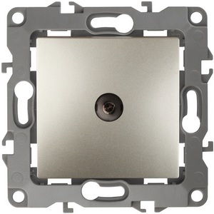 Изображение товара ТВ-розетка встраиваемая проходная (шампань) ЭРА 12-3102-04