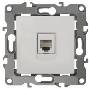 Изображение товара Телефонная розетка встраиваемая RJ-11 (белый) ЭРА 12-3105-01