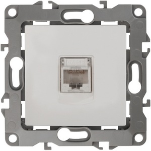 Изображение товара Розетка встраиваемая Ethernet RJ-45 (белый) ЭРА 12-3107-01
