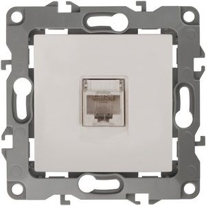 Изображение товара Розетка встраиваемая Ethernet RJ-45 (слоновая кость) ЭРА 12-3107-02