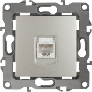 Изображение товара Розетка встраиваемая Ethernet RJ-45 (перламутровый) ЭРА 12-3107-15