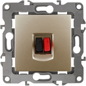 Изображение товара Акустическая розетка встраиваемая (шампань) ЭРА 12-3111-04